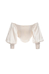 Elizabeth Corset Top in Pearl